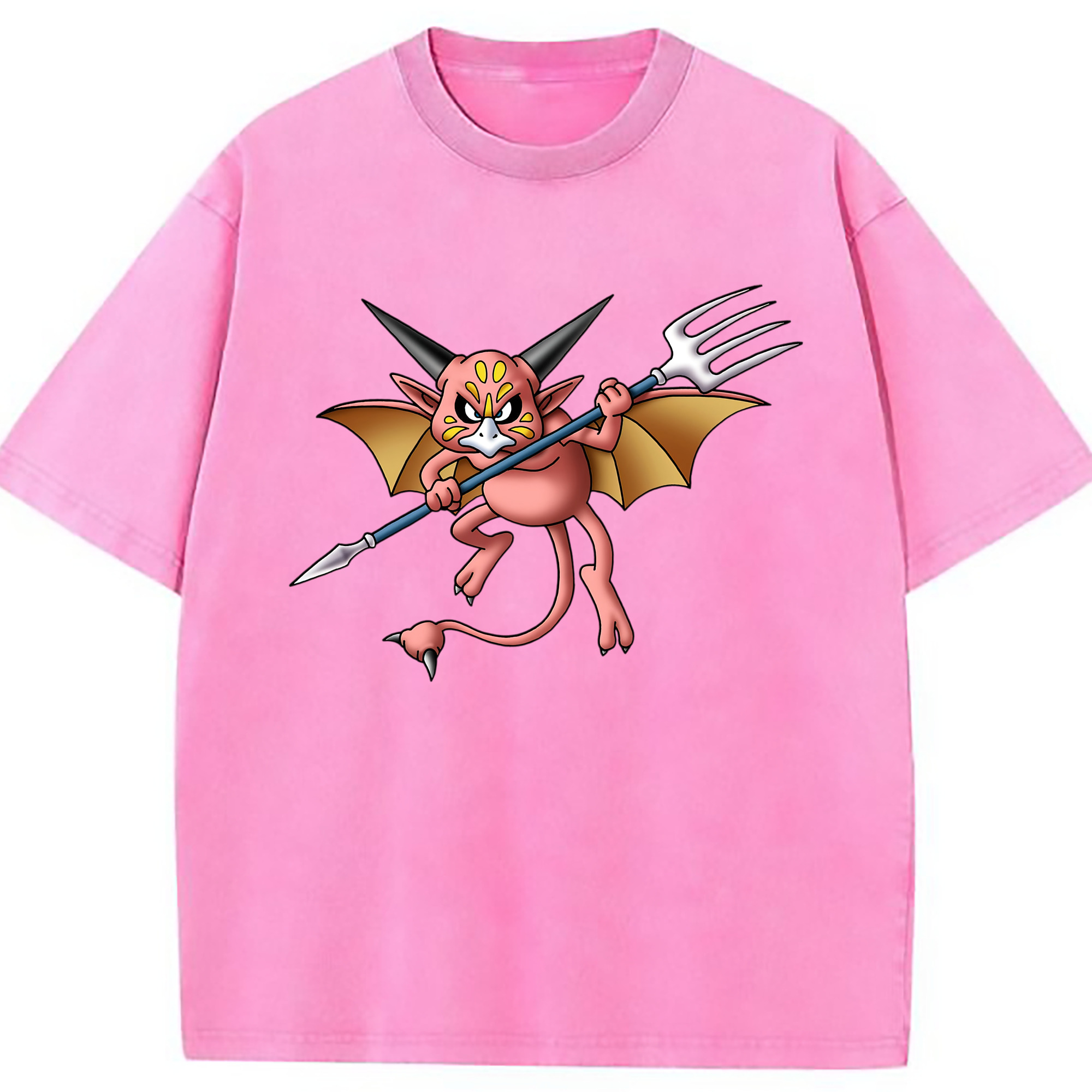 （画像用） ドラゴンクエスト Doragon Kuesuto Dragon Quest 綿100% ヴィンテージ風 半袖Tシャツ（フロントプリント）